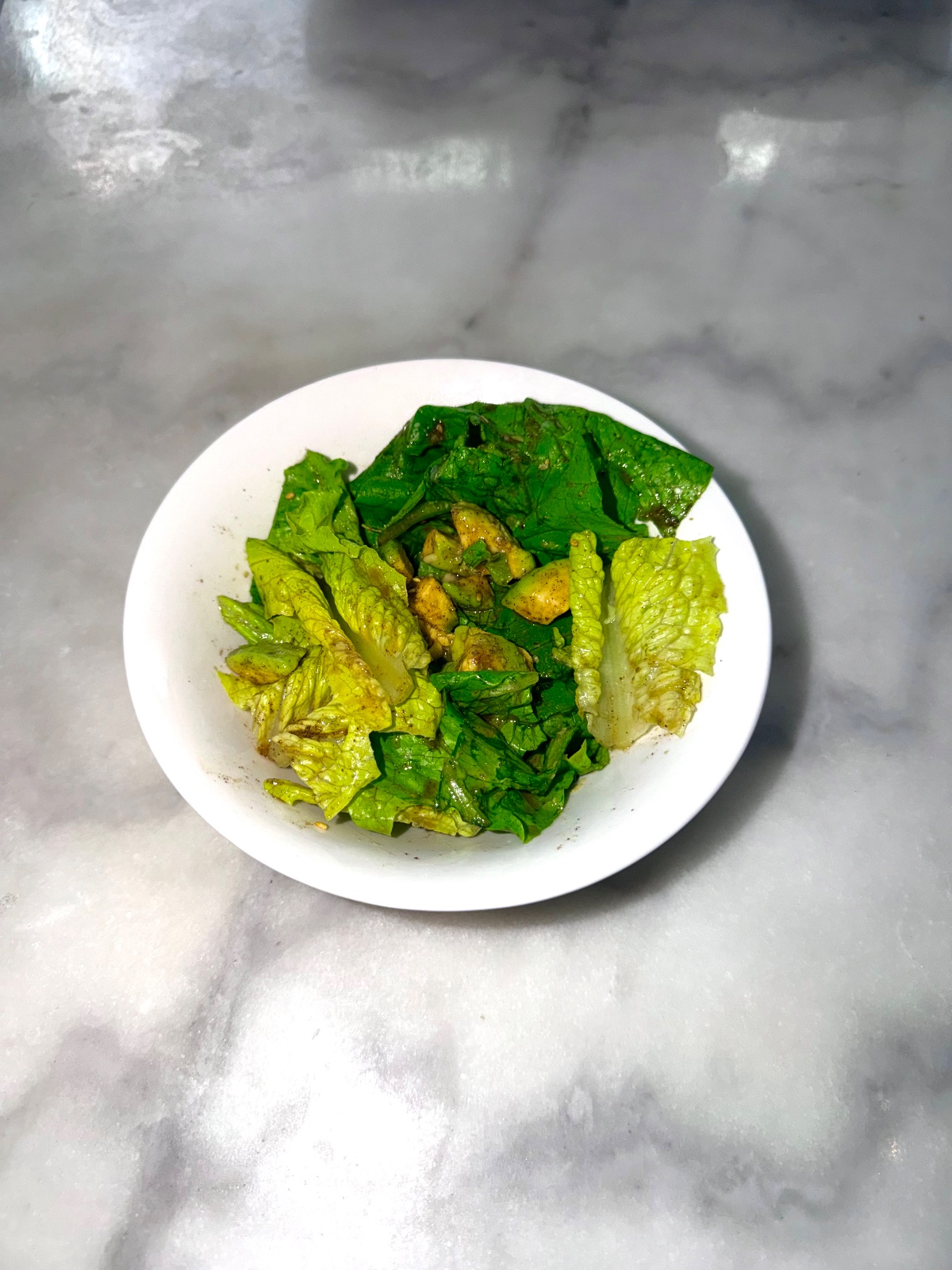 Romaine & Avocado Salad with Pomegranate Molasses